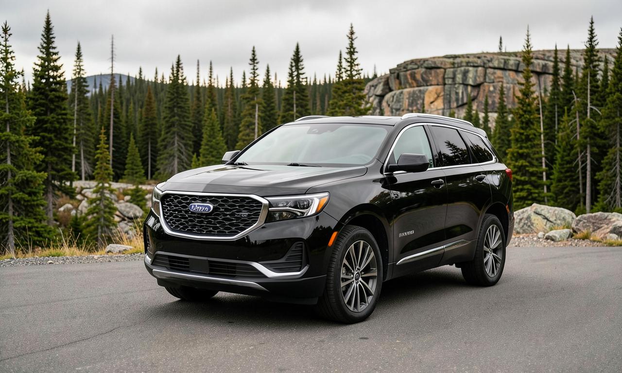 Black GMC Acadia-style SUV in Northern Ontario